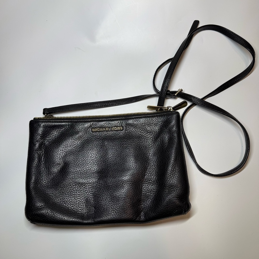 Michael Kors Pebbled Black Crossbody Bag